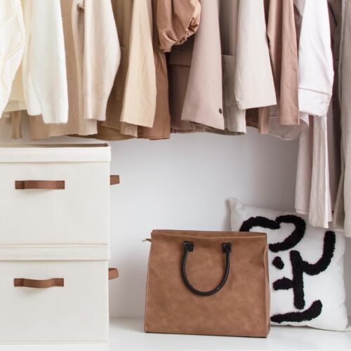 Fabric Storage Bin with Lid and Handles