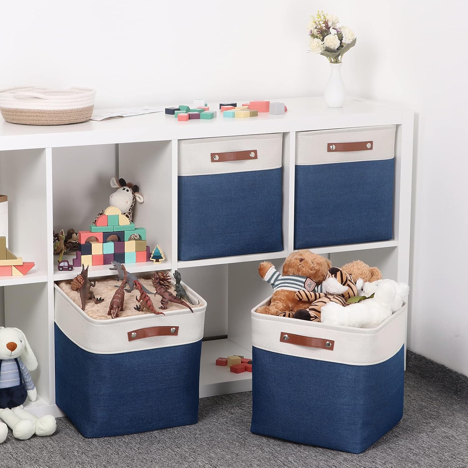 Fabric Storage Cube Basket with Handles