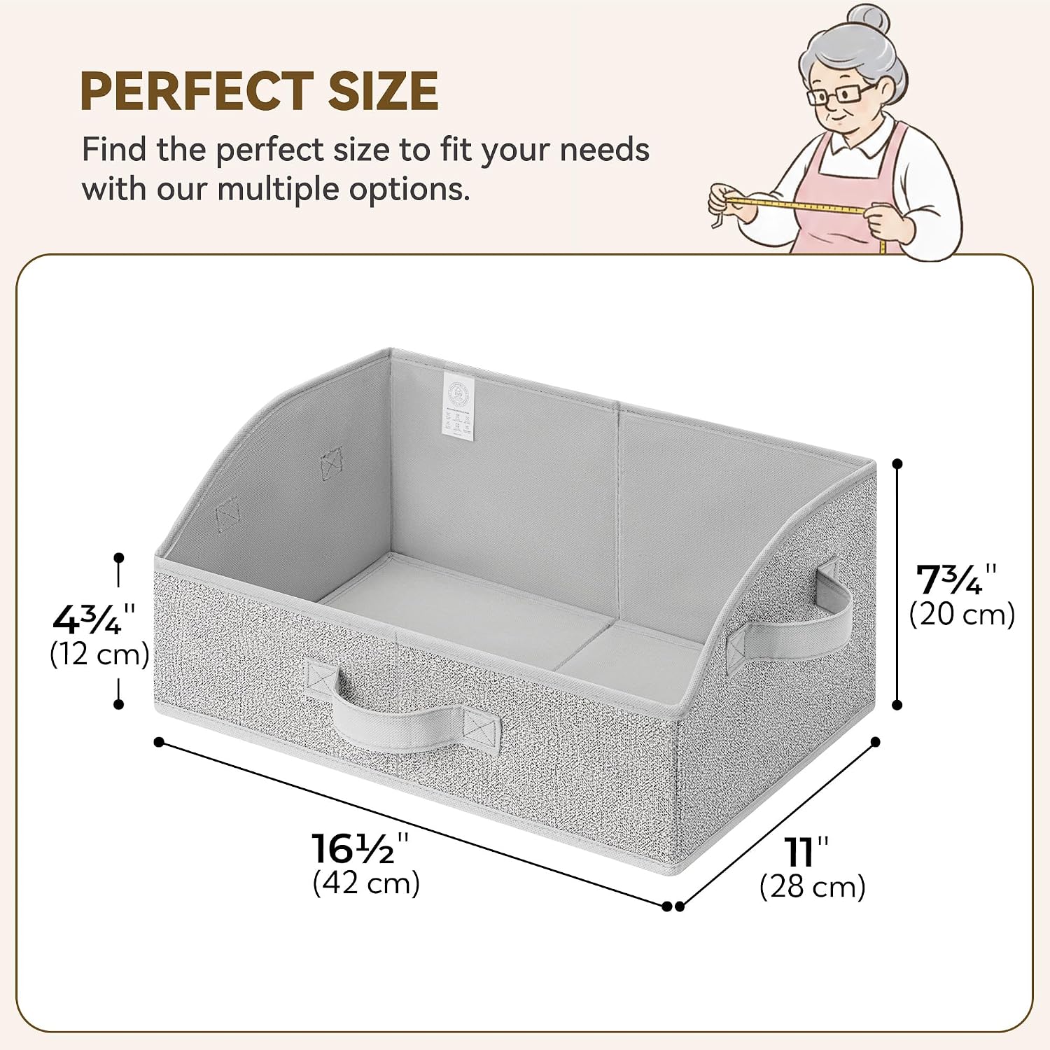 Trapezoid Closet Shelf Storage Organizer Bin - Image 2