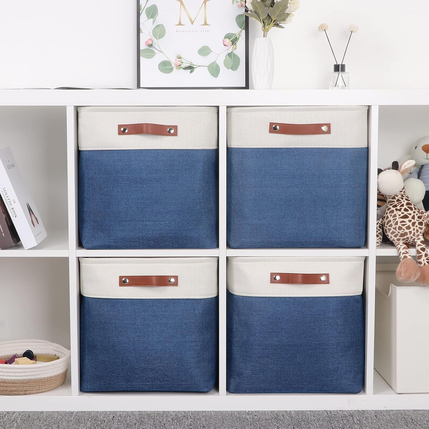 Fabric Storage Cube Basket with Handles - Image 2