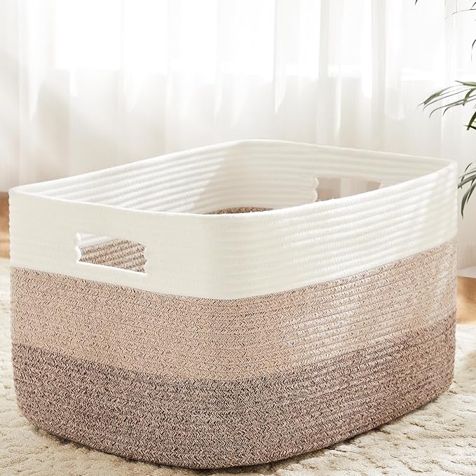 Decorative Woven Storage Basket for Organization